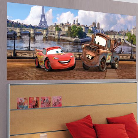 Poster géant Cars Paris Disney intisse 202X90 CM (1/5)