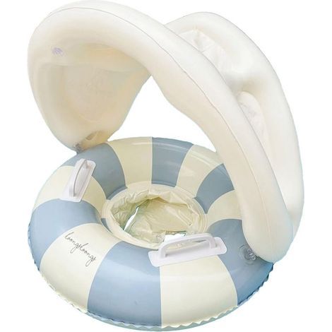 Bague De Natation Gonflable avec Parasol Amovible, Bouée Siège De Piscine avec Poignée Bébé, Flotteur De Piscine pour Tout-Petits, Aide À La Natation pour La Piscine Et La Plage, pour 3 À 72 Mois (1/5)
