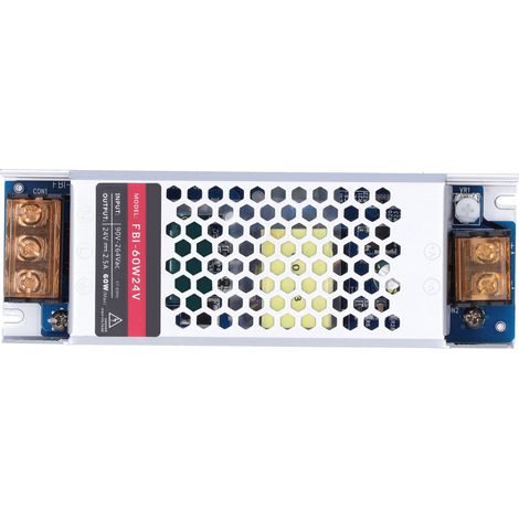 Alimentation LED 60W FBI Series Adaptateur Secteur 90‑264V AC DC 24V Driver Longue Bande Intérieur