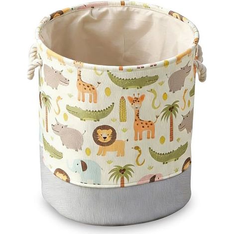 Panier À Linge Avec Anse,Coffre À Jouets,Panier À Linge,Grand Panier À Linge,Pour Ranger Vêtements,Jouets Et Livres,35X40Cm,[CA315] (1/5)