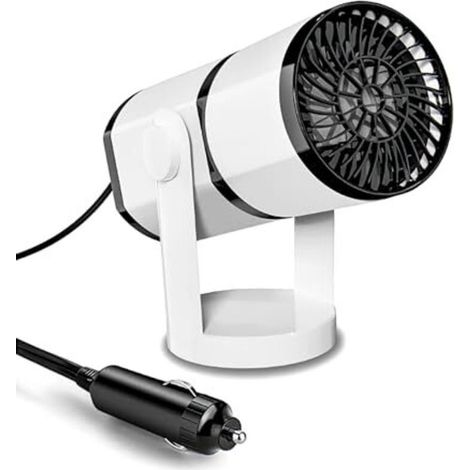 Chauffage auxiliaire voiture 12V, dégivreur voiture électrique 150W chauffage voiture portable avec rotation 360 degrés purification de l'air double mode froid chaud dégivreur électrique pour un dégiv