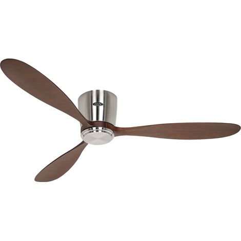 DC Ceiling Fan Eco Plano Wood Chrome / Walnut (1/5)