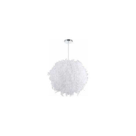 Lustre suspension en plumes, E27, 40 W, blanc, 30 cm – (1/5)