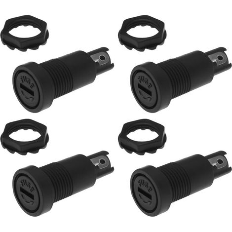 5 portafusibili da 20 mm per quadri elettrici – Confezione da 10 tubi con viti di fissaggio, 10 A / 250 V, foro di montaggio Ø12 mm