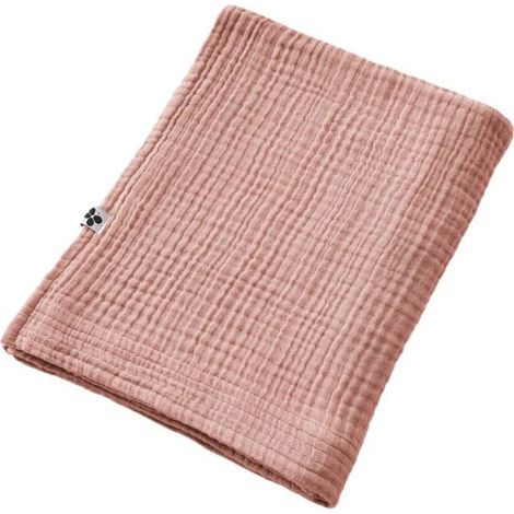 Drap de bain 90 x 150 cm Gaze de coton unie Gaïa - Gaïa Rose Pêche - Gaia Rose Pêche - (1/5)