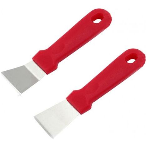 Pelle à glace de dégivrage en acier inoxydable pour réfrigérateur (rouge), 2 pièces (1/5)