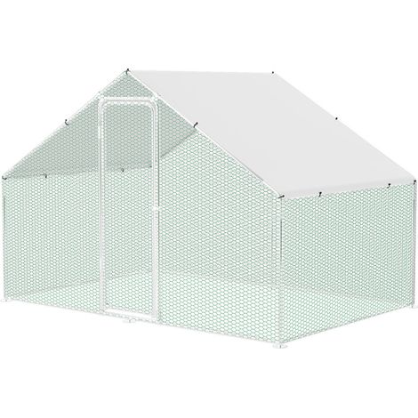 TolleTour Hühnerstall Hühnerhaus 3x2x2m Kleintierstall Freilaufgehege Kleintiergehege Voliere Freigehege Hühnerkäfig Geflügelstall Verzinkter (1/5)