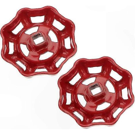 Robinet à boisseau sphérique en fer rouge, poignée de remplacement 7x7mm pour vanne d'arrêt d'eau, volant supérieur, lot de 2 pièces (1/5)