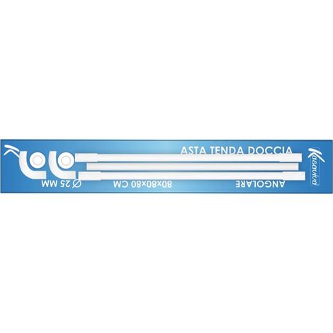 ASTA TENDA DOCCIA 80/80/80CM BIANCA (1/2)