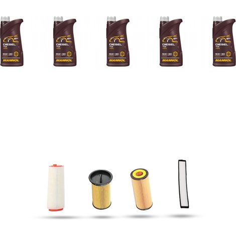 Kit tagliando 4 FILTRI e 5L OLIO compatibile con Bmw serie 3 (E46) 320d 100kw dal 1998 al 2001 (1/5)
