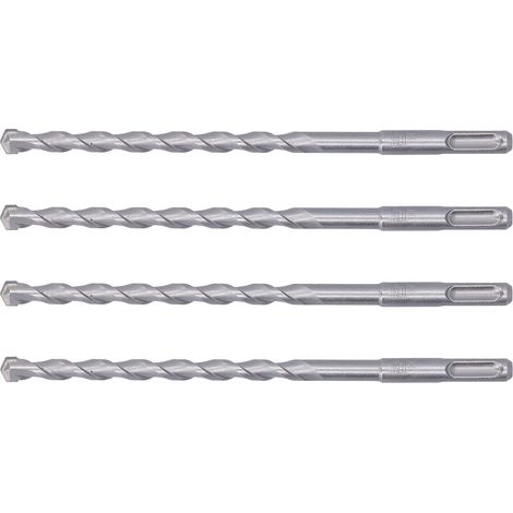 Round Shank Hammer Drill Bit Set, 10x200 mm, 4 Pieces (1/5)