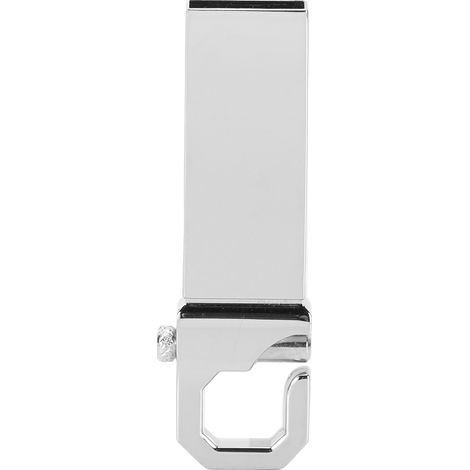 Clé USB 2.0 Mini portable en métal avec boucle, gris 64 Go
