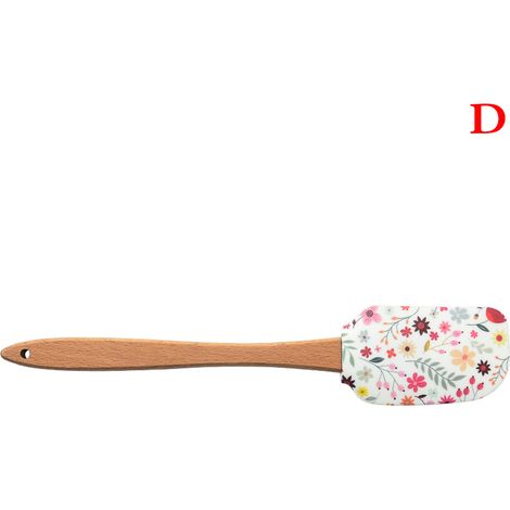 Set di padelle antiaderenti in silicone con manici in legno e spazzola da cucina. (1/5)