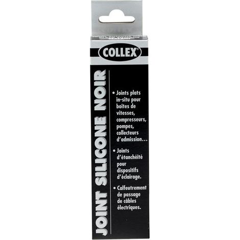 Étui-tube 80ml de joint silicone noir pour entretien et réparation moteur - Collex - GEB