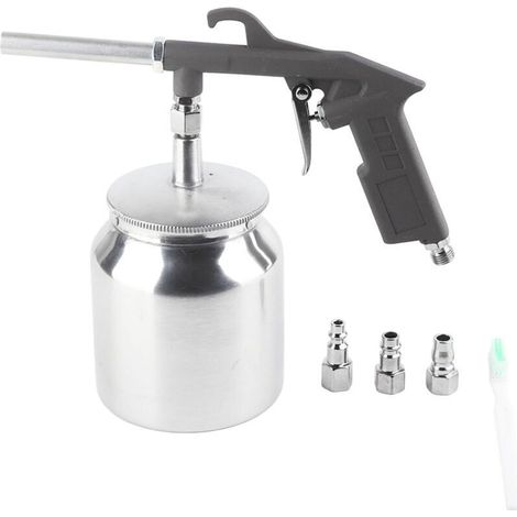 Pistola sabbiatrice professionale per alluminio con serbatoio da 750 ml – flusso d'aria 320–420 L/min, ideale per la lucidatura dei metalli
