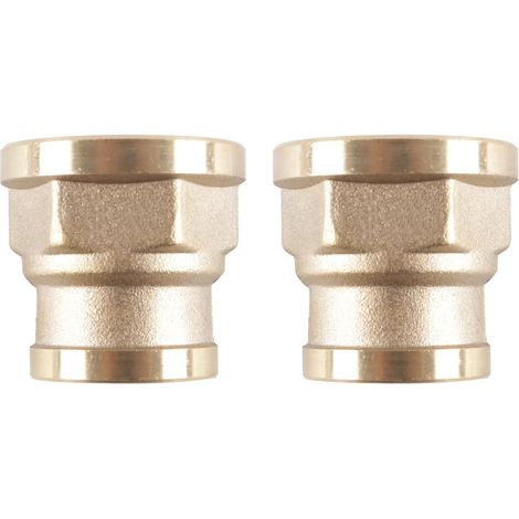 Lot De 2 Rallonges De Manchon Réducteur, Filetage Femelle 3/4 Po X 1/2 Po, Raccords Sanitaires En Laiton Pour Conduites D'eau, Eau Potable Et Conteneurs (1/5)