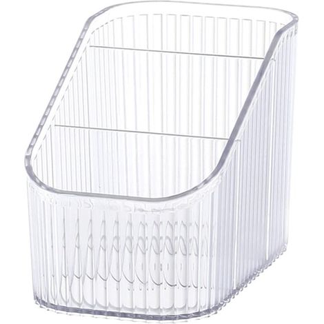 Make-up-Organizer Kosmetik-Organizer mit 3 Fächern Acryl-Kosmetikaufbewahrung mit hohem Fassungsvermögen Schminktisch-Organizer für Pinsel und S (1/2)