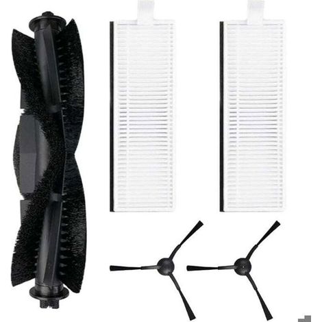 Lot de 5 brosses latérales principales pour aspirateur robot pour Laresar Evol 3, 1 brosse à rouleau principale, 2 filtres HEPA (1/4)