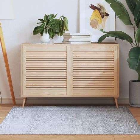 Portes d'armoire à lattes, lot de 2, 61,5 x 59,4 cm, bois massif