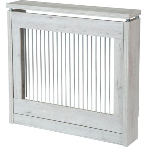 Cache-radiateur 90 cm blanc mozart – Design moderne avec porte battante – Évidement pour ajustement parfait au mur – Efficacité énergétique optimisée – Topkit (1/5)