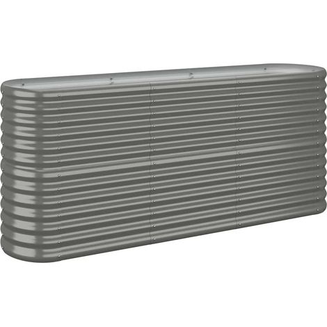 Maison Exclusive - Hochbeet Verzinkter Stahl 152x40x68 cm Grau (1/5)