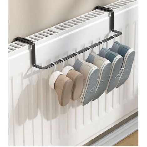 35 cm, (noir) Radiateur porte serviettes, porte serviettes chauffant pour radiateur, porte serviettes en métal monté sur radiateur pour rangement de salle de bain (1/4)