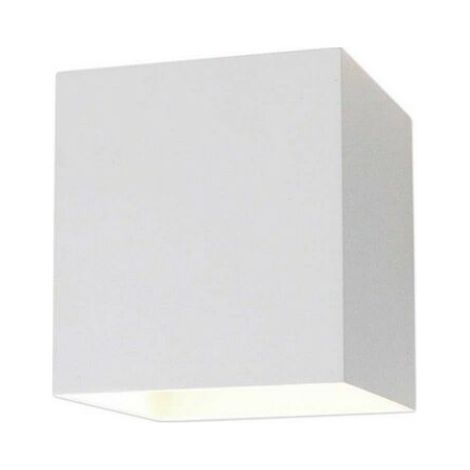Gloupie Applique Da Esterno Kelly,Alluminio Bianco,IP54, Potenza Massima 5W Luce Calda 4000K, L 10 X P 10 X H 10 Cm,Forma Cubica (1/5)