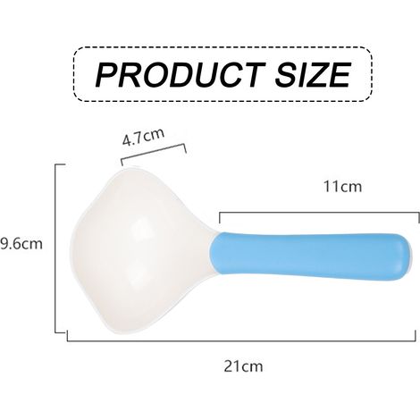 2 cuillères à croquettes, manche ergonomique antidérapant, ABS résistant, pour chiens, chats et autres animaux de compagnie (1/5)