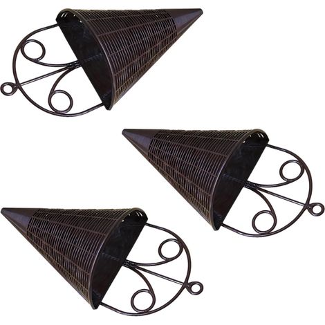 3 jardinières murales suspendues, paniers suspendus d'intérieur extérieur pour rambarde, balcon (1/4)
