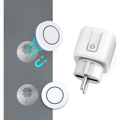 Prise Telecommande Sans Fil, émetteur Radio Sans Fil 433 MHz Prise Interrupteur 100 Mètres Plage De Contrôle 3500 Watt Commutateur Sans Fil Mobile Prise Connectée(2 Interrupteurs 1 Prise) (1/5)