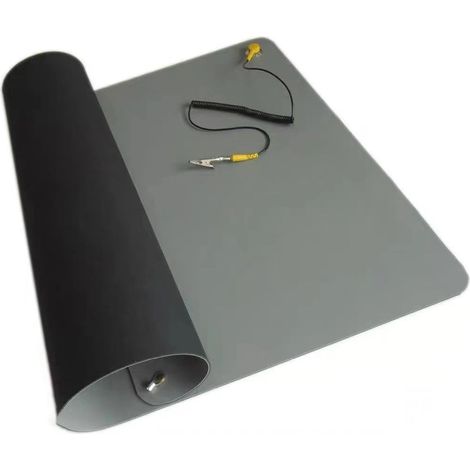 Tapis de sécurité portable pour appareils électroniques sensibles, réparation, téléphone, ordinateur, câble de terre et bracelet, protections statiques d'électricité (1/4)