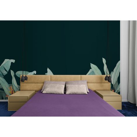 Papier Peint Feuillage - Bananiers sur Fond Sombre - 150 x 250 cm (1/2)