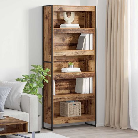 Bücherregal 2 pcs Altholz 80 x 30 x 189,5 cm Holzwerkstoff