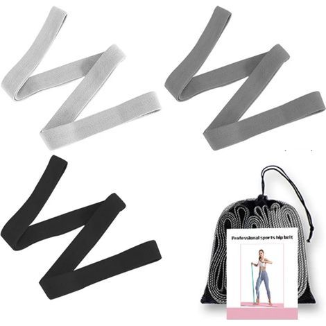 Set mit 3 elastischen Fitnessbändern, lange Übungsbänder, 3 Widerstandsstufen, Trainingsband mit Gummizug, für Krafttraining, Yoga, Pilates für Männer und Frauen (1/5)