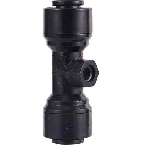 Adecuado para accesorios de tubería, 10 piezas, conexión pasante de 1/4 de pulgada (6,35 mm), te, codo, conexión rápida para acuario, adaptador para sistema de ósmosis inversa - Crezuo