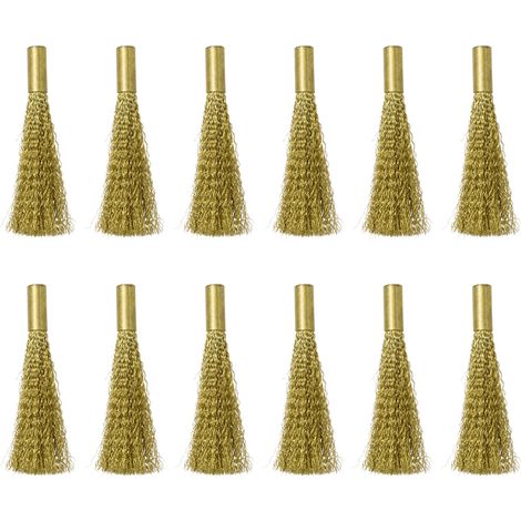TOOLCRAFT TO-5864076 Ersatzpinsel für Glasfaser-Radierer 12er-Pack (Messingdraht) 4 mm Durchmesser 4 (1/5)