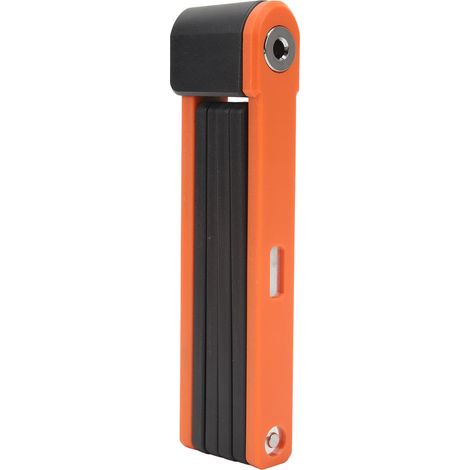 Antivol pliable pour vélo, antivol, étanche et antirouille, compatible avec vélos électriques et motos, noir et orange. (1/5)