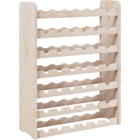 Casier range bouteilles étagère de rangement jusqu'à 42 bouteilles de vin 67,5 x 25 x 87 cm bois de pin DEC024360 (1/5)