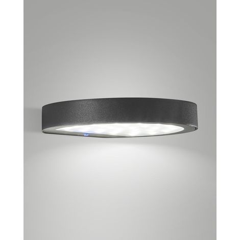 Luminaire extérieur LED Fabas Luce Palmer Dark Grey plastique gris L 19,7 cm 2,7 W 3000 K IP54 compatible variateur (1/3)
