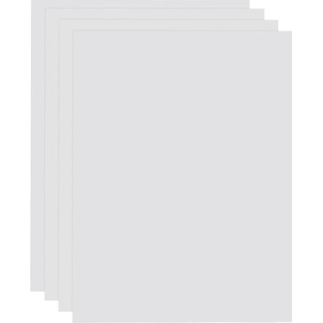 QUARKZMAN Lot de 4 Feuilles en Plastique ABS Rigide et Flexible 203 x 305 x 0,5 mm Blanc (1/5)