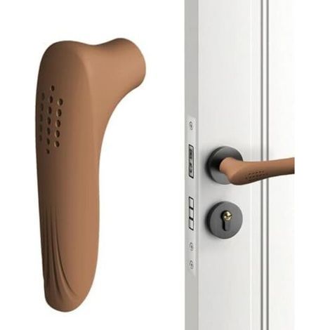 ants de poignée de porte en Silicone, couvercle de poignée de porte Anti-collision en forme de L, protecteur de bouton de porte de sécurité, protecteurs de levier de porte antidérapants (1/4)