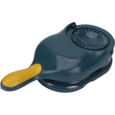 Moule à raviolis manuel 2 en 1 bleu, outil de pressage de pâte pour cuisine, accessoire de fabrication de dumplings portable (1/5)