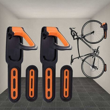 Porte-vélos enduit de caoutchouc Support mural pour vélo 2 supports muraux pour vélo Utilisation intérieure et extérieure,de dyk. (1/4)