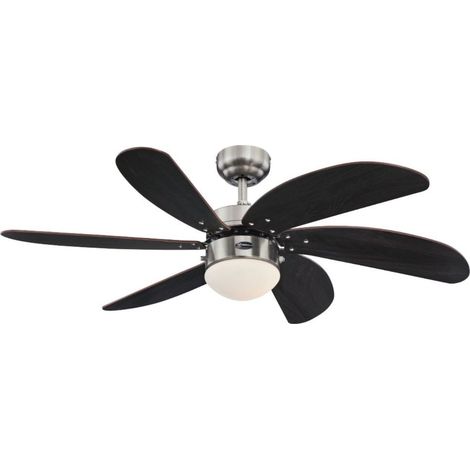 Ceiling Fan Turbo Swirl Chrome 105cm / 42" with Light