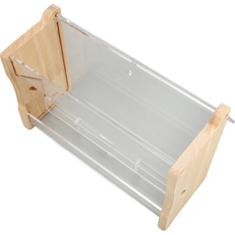 Mangeoire automatique grande capacité en acrylique transparent pour poussins, perruches, calopsittes et cailles - 22 x 7,8 x 14,2 cm / 8,7 x 3,1 x 5,6 pouces (1/5)