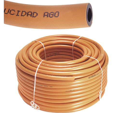 Oranger Butanschlauch 9x15 Rolle 60 Meter