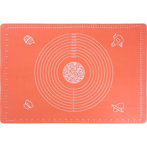 Unterlage MagicHome, für Teig, Silikon, rot, 64x45 cm (1/3)