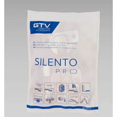 Cerniera a scomparsa con chiusura ammortizzata GTV SILENTO PRO + guida + tappi terminali ZM-HCSL07-3DBEO (1/4)