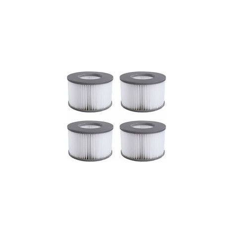 Lot de 4 cartouches filtrantes de rechange pour piscines gonflables et spas Mspa (1/5)