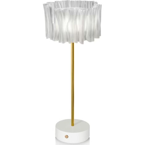 Slamp lámpara de mesa blanca a pilas - acrt000prw000eu